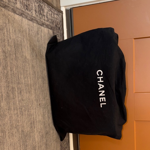 CHANEL Black Quilted Tote with White Logo - Picture 16 of 16